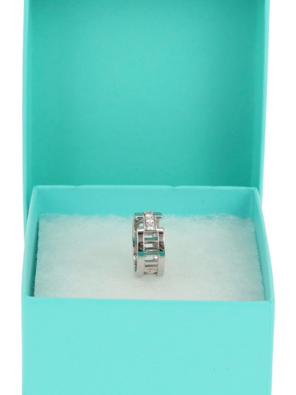 Tiffany Atlas Ring in White Gold + Diamonds. Circa 2010